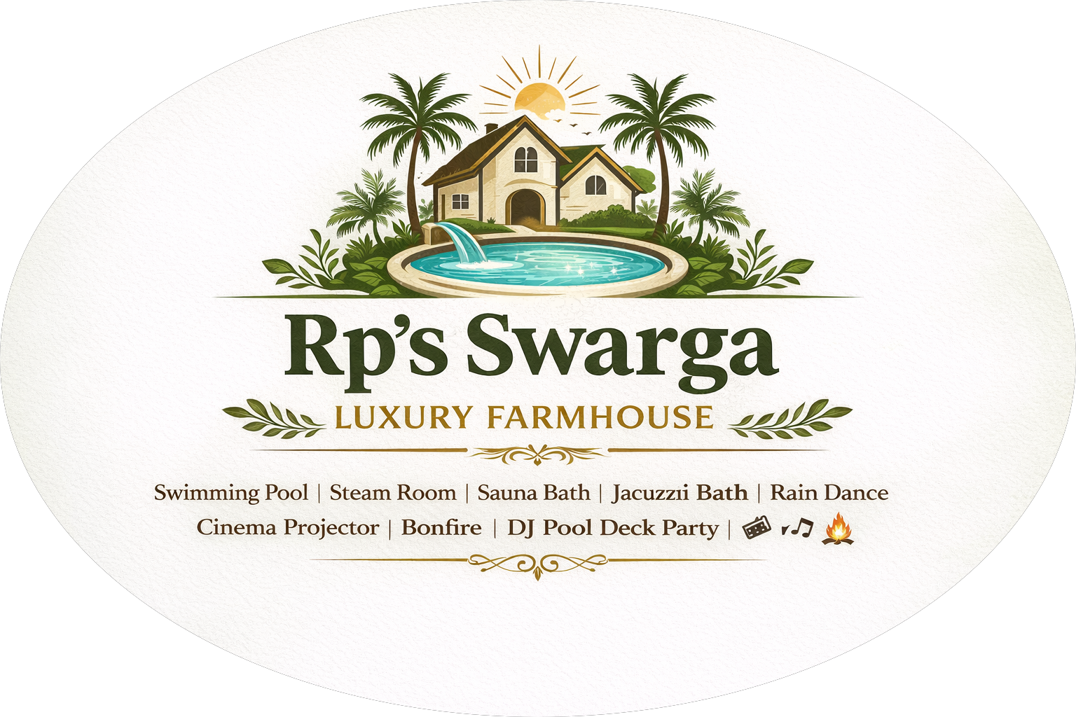 Rp's Swarga Luxury Farmhouse Logo